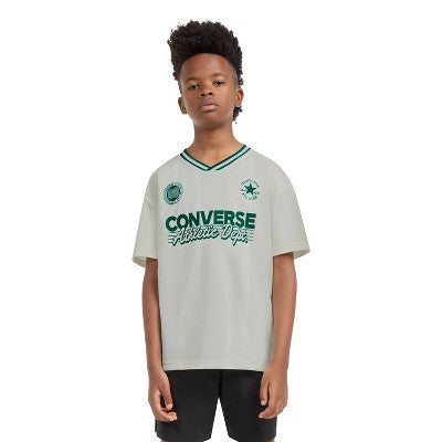 Converse Boys' Soccer Jersey - Gray/Green M