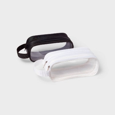 Clear Plastic Pencil Pouch Black - up&up