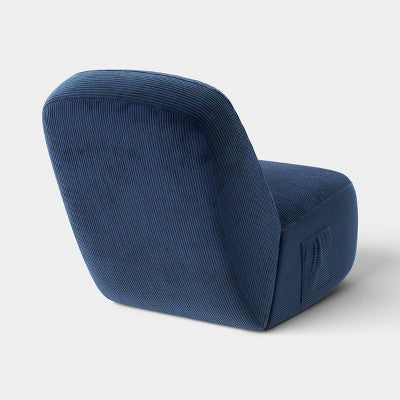Rocking Floor Dorm Lounge Chair Navy Corduroy - Room Essentials (LOCAL PICKUP ONLY)