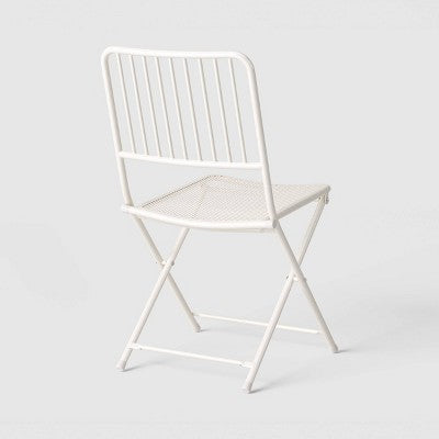 Wire Back Outdoor Patio Chair Cream - Room Essentials (LOCAL PICKUP ONLY)