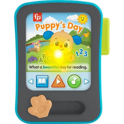 Fisher-Price Laugh & Learn Puppy's Storytime Reader Baby Electronic Learning Toy with Music & Lights