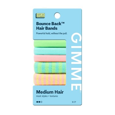 Gimme Beauty Bounce Back Hair Bands for Medium and Thick Hair - Multicolor - 5ct