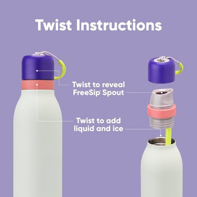 Owala 24oz FreeSip TWIST Stainless Steel Water Bottle - Bubblegum Burst