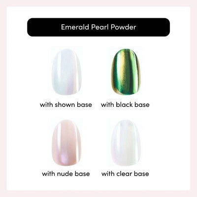 Dashing Diva Chrome Powder Kit - Emerald Pearl - 3ct: Vegan, Nail Care, Dip Powder