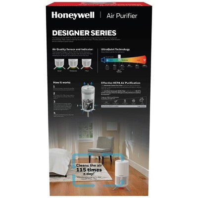 Honeywell Designer Series HEPA Tower White HPA830W: Air Purifier, 3 Settings, 100-300 sq. ft., AHAM & Energy Star Certified
