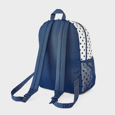 Girls' Polka Dot Print Backpack - Cat & Jack White/Blue