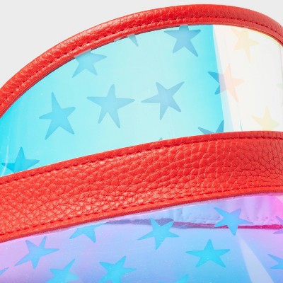 Adult PVC Stars Visor Red - Sun Squad