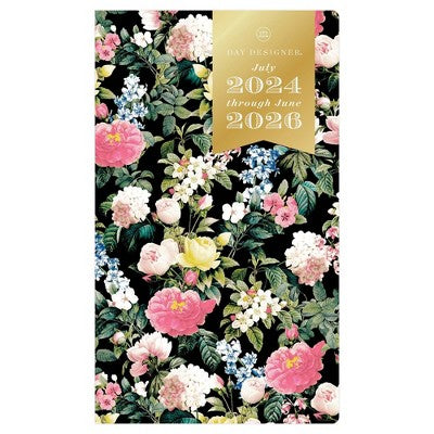 Day Designer 2024-25 Monthly Planner 6.125"x3.625" Stapled Les Fleurs