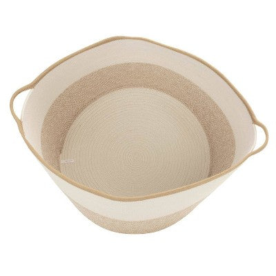 HLD Global XXL Coiled Rope Tapered Basket Tan