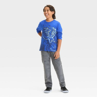 Boys' Dragon Graphic T-Shirt - Cat & Jack Blue L