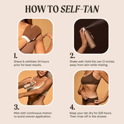 Peta Jane Beauty Self-Tanning Face and Body Mist - Streak-Free Sunless Spray Tan, Natural Color, Quick Drying, Vegan - 7 fl oz - Beauty Studio
