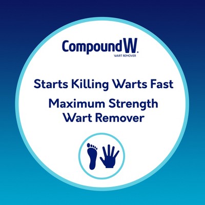 Compound W Maximum Strength One Step Plantar Wart Remover Foot Pads - 14 ct