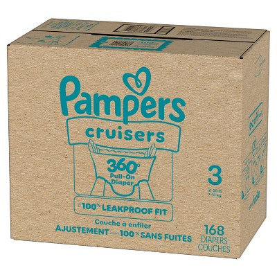Pampers Cruisers 360 Disposable Diapers OMS Pack - Size 3 - 168ct