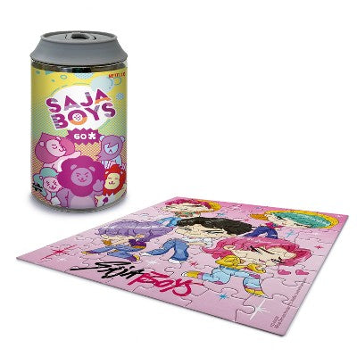 KPop Demon Hunters: Saja Boys Soda Chibi Puzzle 60pc Can