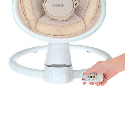 Nuby Auto Baby Swing with Mosquito Net and Canopy Pillow - Beige (LOCAL PICKUP ONLY)