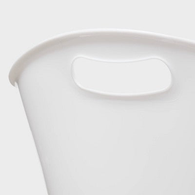 10"x16" Oval Plastic 'Hello Spring' Easter Tub White - Spritz