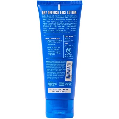 Duke Cannon Dry Defense Face Lotion - Hydrating Gel-Cream Moisturizer for Men - 3 fl. oz