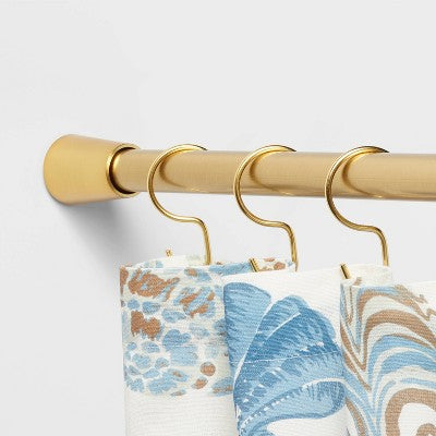 72" Rust Resistant Shower Curtain Rod Brass - Threshold (LOCAL PICKUP ONLY)