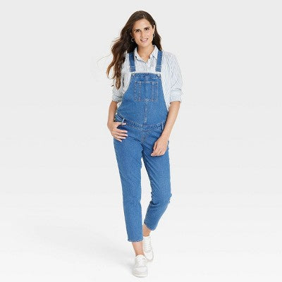 Denim Overalls Maternity Jumpsuit 8