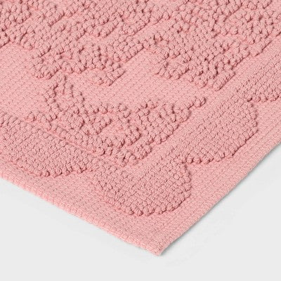 20"x30" Valentine's Day Woven Jacquard Bath Rug Pink - Threshold