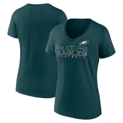 NFL Philadelphia Eagles Women's Short Sleeve Core V-Neck T-Shirt - L