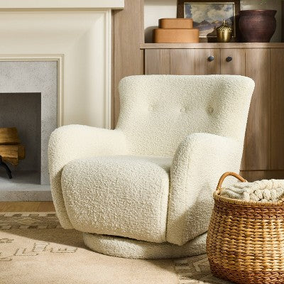 Kessler Swivel Chair Cream - Threshold designed with Studio McGee (LOCAL PICKUP ONLY)