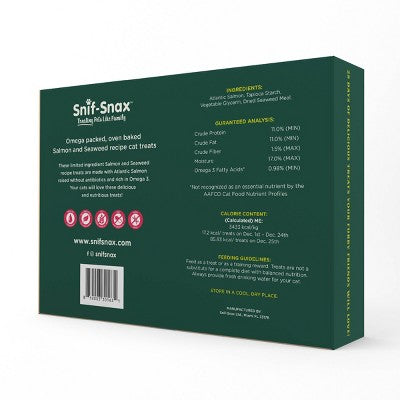 Snif-Snax Salmon Flavor 25 Days Countdown Calendar Training and Chewy Cat Treats - 5.11oz
