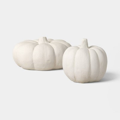 6" Rustic Ceramic Fall Pumpkin Round - Threshold: Fall
