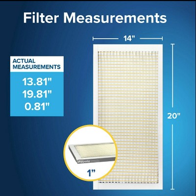 Filtrete 2pk Basic Dust and Link 300 14X20: Electrostatic Furnace Filter, MERV 5, Captures Dust & Lint, 2-Pack