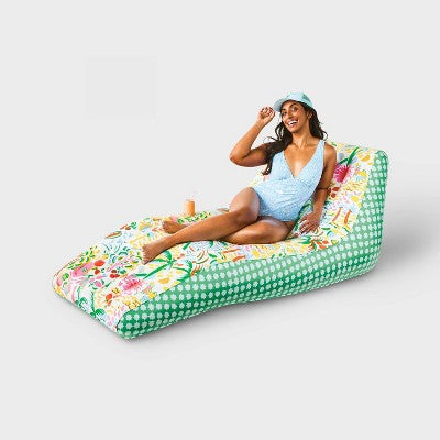 Vacation Oversized Lounge Float Yellow/Green - Roller Rabbit x Target