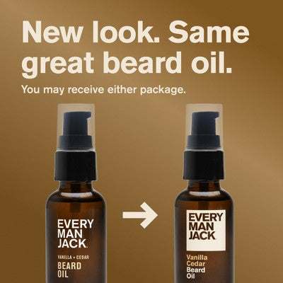 Every Man Jack Beard Oil - Vanilla + Cedar - 1 fl oz