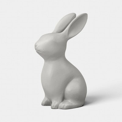 Large Cement Rabbit Outdoor Garden Figurine - Threshold Gray