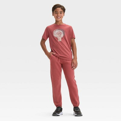 Boys' Fleece Jogger Pants - All In Motion Red XL