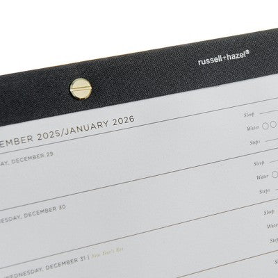 russell+hazel 8"x10" 2025-2026 Consciously Curated Desk Calendar Ivory