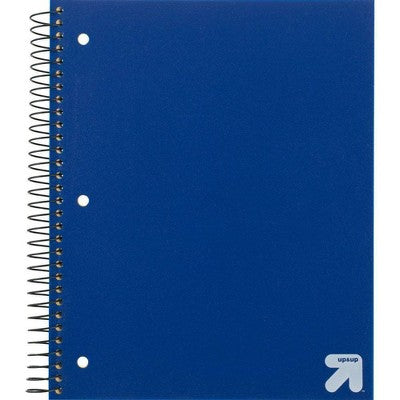 Spiral Notebook 1 Subject Wide Ruled 100 Sheets Blue - up&up