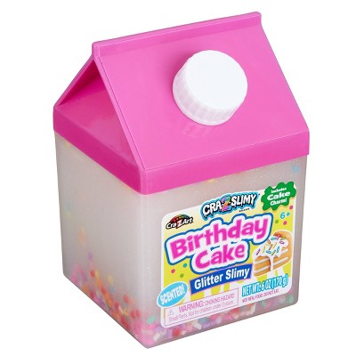 Cra-Z-Slimy Birthday Cake Glitter Scented Slime with Cake Charm
