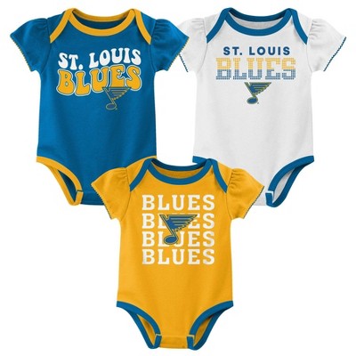 NHL St. Louis Blues Infant Girls' 3pk Bodysuits - 3-6M
