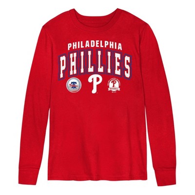 MLB Philadelphia Phillies Boys' Long Sleeve T-Shirt - XL: Team Logo Knit Pullover