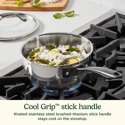 Cuisinart Radiant Pro 2qt Stainless Sauce Pan with Lid