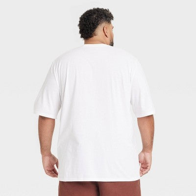 Men's Short Sleeve Graphic T-Shirt - Goodfellow & Co White 3XLT