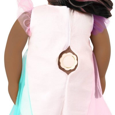 Our Generation Tasha 18" Rainbow Hair Grow Doll with Hair Clips and Styling Book Accessories
