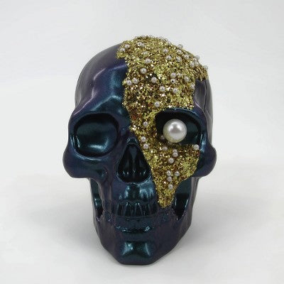 Halloween Skull Decorative Sculpture Black - Bullseye's Playground