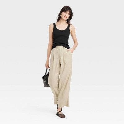 Women's Slim Fit Layered Tank Black Small