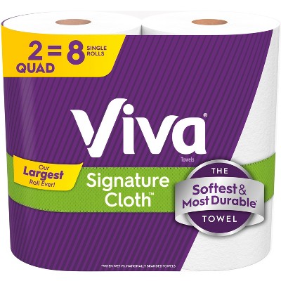 Viva Signature Cloth Paper Towel - 2 Quad Rolls