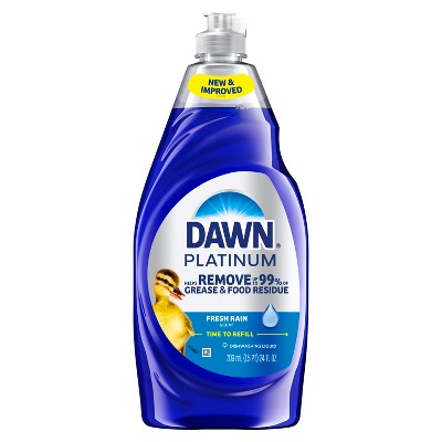 Dawn Fresh Rain Platinum Dish Soaps - 24 fl oz: Liquid Cleaner, Removes Grease, Multi-Surface Use