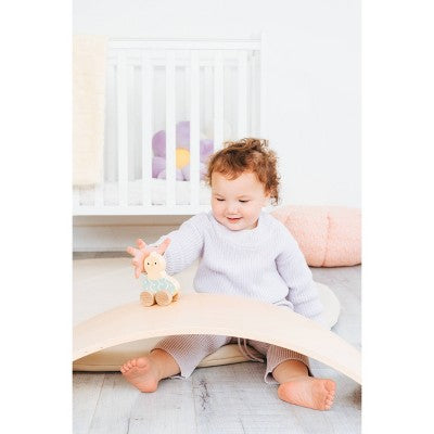 Pearhead Wooden Chick Egg Rolling Toy