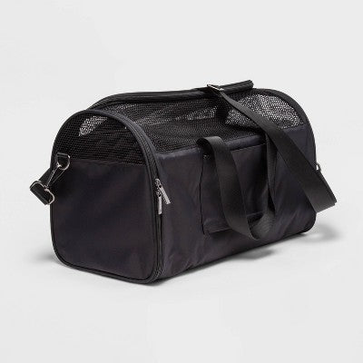 Signature Pet Dog Carrier Duffel Bag Black - Open Story