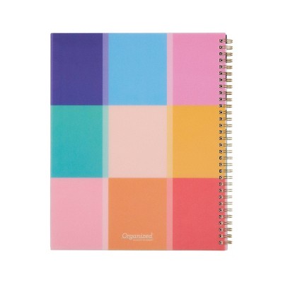 Happy Brands Organized July 2025 - June 2026 Weekly/Monthly Planner 9.37"x11.12" Multicolor Cool Brights