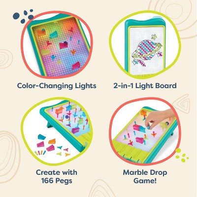 B. toys Light-Up Marble Drop - Marble Run & Peg Art Playset