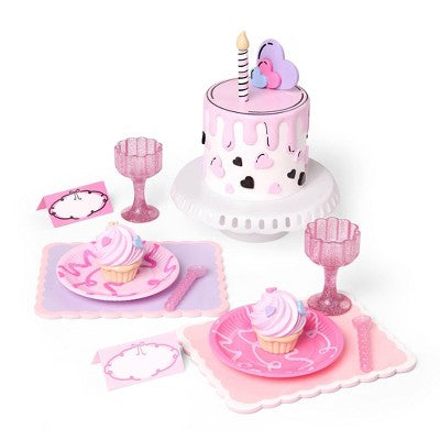 Our Generation Party Ready Birthday Sweets Table & Accessories Set for 18" Dolls